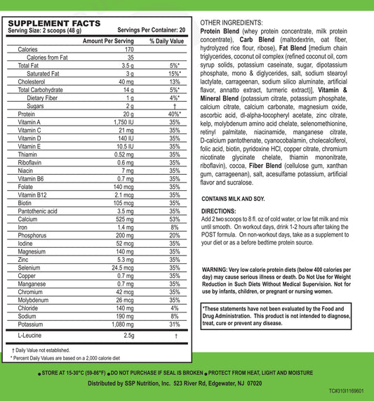 L E A N MUSCLE MEAL Canister USAPL