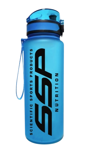 SSP Nutrition Water Bottle  24-ounce water bottle, 100% leak and spill  proof Autoseal lid - Banned Substance Free Supplements
