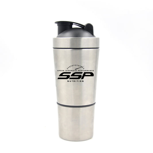 SSP Stainless Shaker Bottle w Lower Storage Compartment USAPL Special